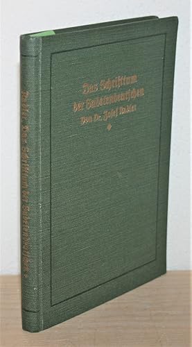 Das Schrifttum der Sudetendeutschen. [bis zur Schlacht am Weißen Berg.],