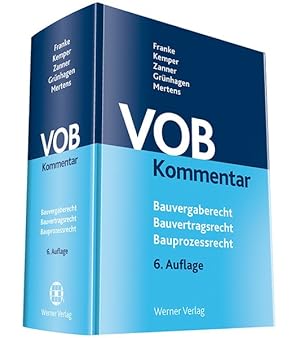 VOB Kommentar Bauvergaberecht-Bauvertragsrecht-Bauprozessrecht