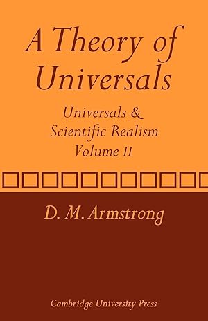 Imagen del vendedor de A Theory of Universals a la venta por moluna