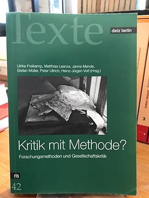 Bild des Verkufers fr Kritik mit Methode? Forschungsmethoden und Gesellschaftskritik. zum Verkauf von Antiquariat Thomas Nonnenmacher