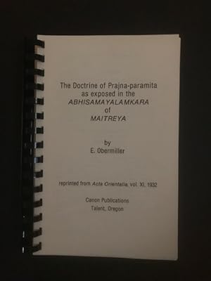 Image du vendeur pour The Doctrine of Prajna-Paramita As Exposed in the Abhisamayalamkara of Maitreya mis en vente par BookEnds Bookstore & Curiosities