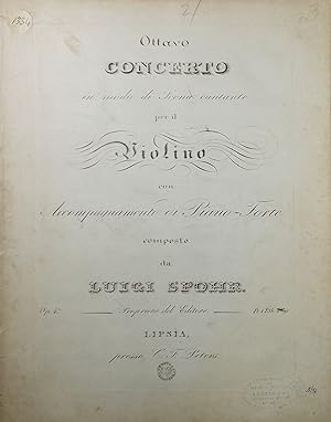 Ottavo Concerto, in modo di Scena cantante, per il Violino con Accompagnamento di Piano-Forte, Op...