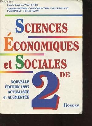 Imagen del vendedor de Sciences conomiques et sociales 2de a la venta por Le-Livre