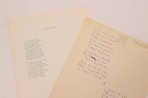 Manuscrit autographe complet de la chanson de Boris Vian intitulée "J'étais amoureux"