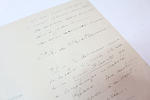 Lettre autographe signée de Robert de Montesquiou s'assurant qu'une modification à apporter par s...