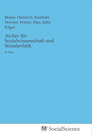 Seller image for Archiv fr Sozialwissenschaft und Sozialpolitik for sale by moluna