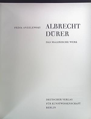 Bild des Verkufers fr Albrecht Drer : Das malerische Werk. zum Verkauf von books4less (Versandantiquariat Petra Gros GmbH & Co. KG)