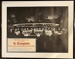 Dr Strangelove (1963) framed B/W photo of Peter Sellars and cast in iconic image