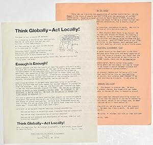 Think globally - act locally [together with] On the Beach [two handbills]