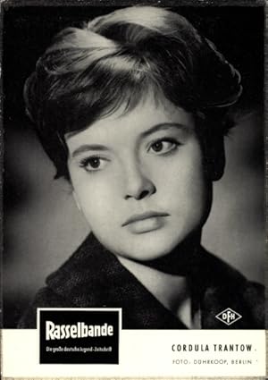 Bild des Verkufers fr Ansichtskarte / Postkarte Schauspielerin Cordula Trantow, Portrait zum Verkauf von akpool GmbH