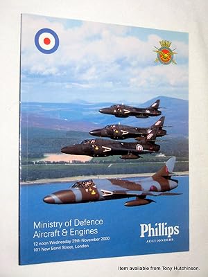 Ministry of Defence Aircraft and Engines. Phillips Auction Catalogue. 29th September 2000. Catalog.