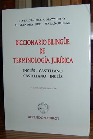 Seller image for DICCIONARIO BILINGE DE TERMINOLOGA JURDICA. Ingls-Castellano, Castellano-Ingls. Segunda edicin ampliada for sale by Fbula Libros (Librera Jimnez-Bravo)