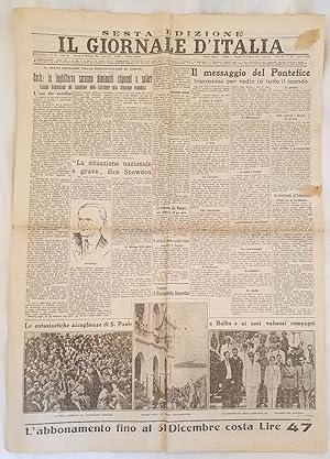 IL GIORNALE D'ITALIA ROMA VENERDI 13 FEBBRAIO 1931,