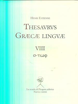 Bild des Verkufers fr Thesaurus graecae linguae VIII zum Verkauf von Librodifaccia