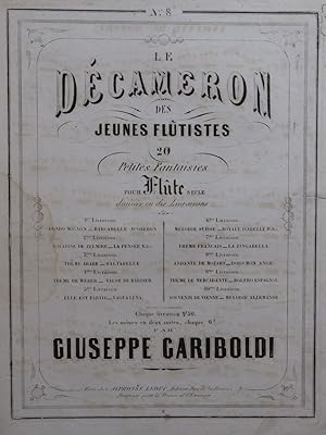 Imagen del vendedor de GARIBOLDI Giuseppe Le Dcameron No 8 Flte solo ca1858 a la venta por partitions-anciennes