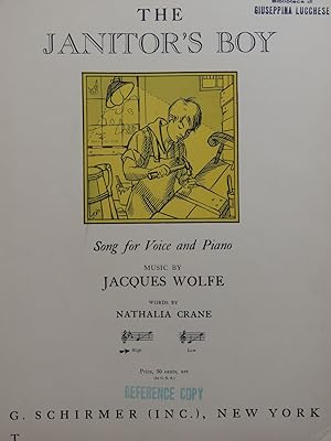Seller image for WOLFE Jacques The Janitor's Boy Chant Piano 1930 for sale by partitions-anciennes