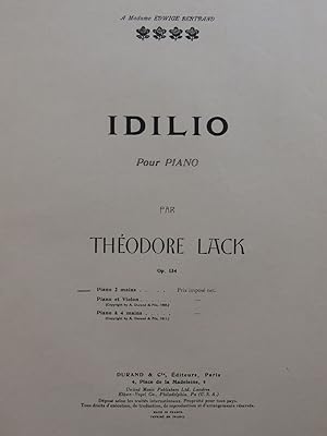 Imagen del vendedor de LACK Thodore Idilio op 34 Piano 1952 a la venta por partitions-anciennes