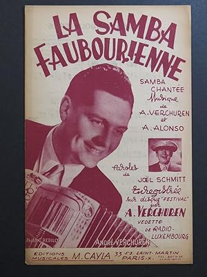 Seller image for La Samba Faubourienne Andr Verchuren Accordon 1953 for sale by partitions-anciennes