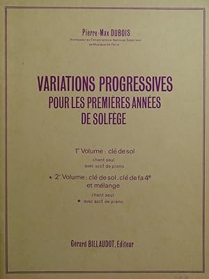 Bild des Verkufers fr DUBOIS Pierre-Max Variations Progressives Volume No 2 Chant Piano 1979 zum Verkauf von partitions-anciennes