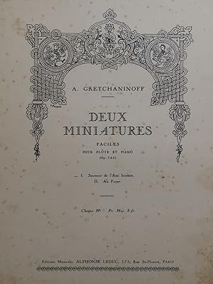 Bild des Verkufers fr GRETCHANINOFF Alexandre Souvenir de l'Ami lointain Piano Flte zum Verkauf von partitions-anciennes
