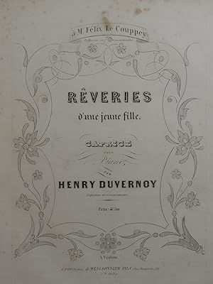 Seller image for DUVERNOY Henry Rveries d'une jeune fille Piano ca1850 for sale by partitions-anciennes