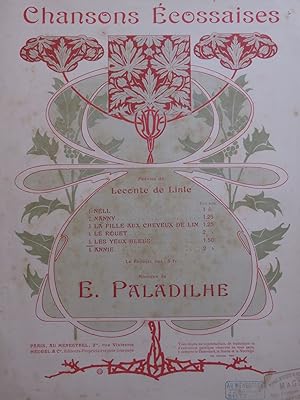 Seller image for PALADILHE E. Les Yeux Bleus Chant Piano 1903 for sale by partitions-anciennes