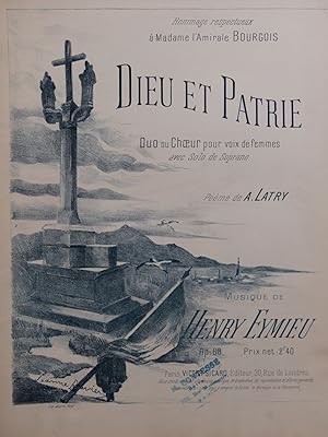 Seller image for EYMIEU Henry Dieu et Patrie Chant Piano ou Harpe for sale by partitions-anciennes