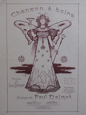Bild des Verkufers fr DELMET Paul Chanson  boire Chant Piano 1896 zum Verkauf von partitions-anciennes