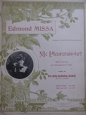 Seller image for MISSA Edmond Me pleurerais-tu ? Chant Piano ca1900 for sale by partitions-anciennes