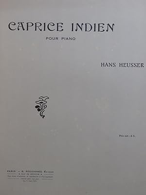 Seller image for HEUSSER Hans Caprice Indien Piano 1914 for sale by partitions-anciennes