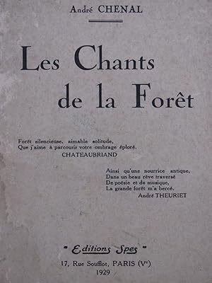 CHENAL André Les Chants de la Forêt Chant 1929
