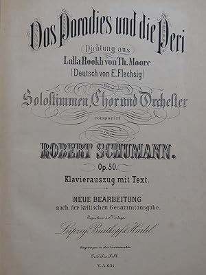 Seller image for SCHUMANN Robert Das Paradies und Die Peri Chant Piano XIXe for sale by partitions-anciennes