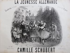 Image du vendeur pour SCHUBERT Camille La Jeunesse Allemande Quadrille Piano ca1870 mis en vente par partitions-anciennes