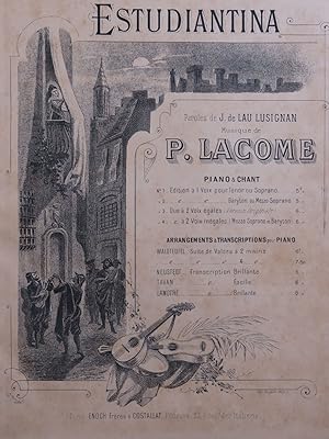 Seller image for LAMOTHE Georges Estudiantina Paul Lacome Piano ca1884 for sale by partitions-anciennes