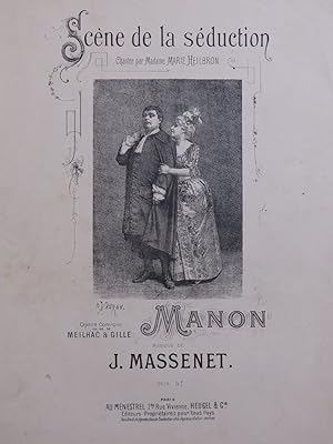 Seller image for MASSENET Jules Manon Scne de la Sduction Chant Piano ca1892 for sale by partitions-anciennes