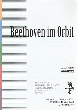 Immagine del venditore per Programmheft BEETHOVEN IM ORBIT 2. Februar 2011 Groer Saal venduto da Programmhefte24 Schauspiel und Musiktheater der letzten 150 Jahre