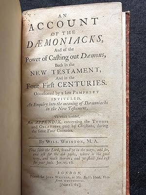 An Account of the Daemoniacks, and of the Power of Casting Out Daemons, Both in the New Testament...