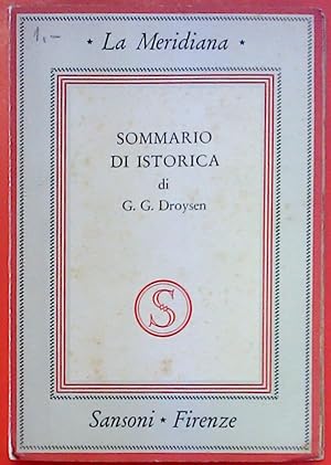 Bild des Verkufers fr Sommario di istorica. Traduzione e nota di Delio Cantimori. La Meridiana 7. zum Verkauf von biblion2