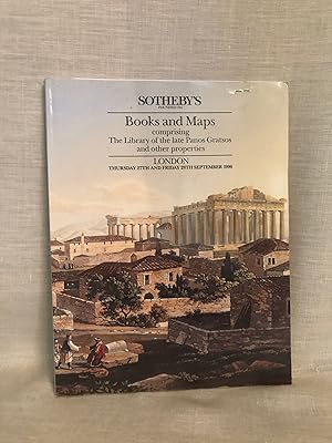 Books and Maps Comprising The Library of the Late Panos Gratsos