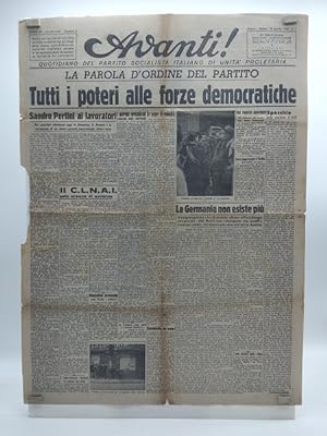 Avanti. Quotidiano del Partito Socialista Italiano di Unita' Proletaria. Nuova serie. N. 3. Milan...