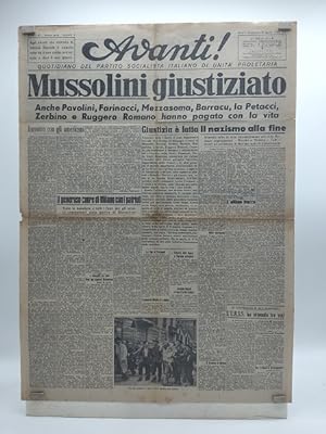 Avanti. Quotidiano del partito Socialista italiano.Anno 49. Nuova serie. N. 4. Milano Domenica 29...