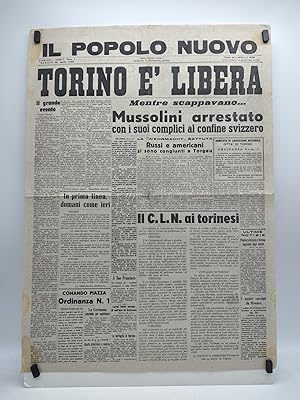 Il popolo nuovo. Anno I. Num. 1. Torino. Sabato 28 aprile 1945
