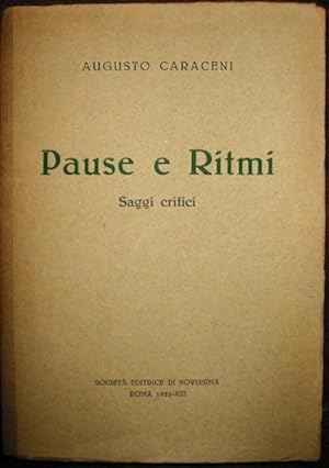 Imagen del vendedor de Pause e ritmi. Saggi critici a la venta por Libreria Ex Libris ALAI-ILAB/LILA member