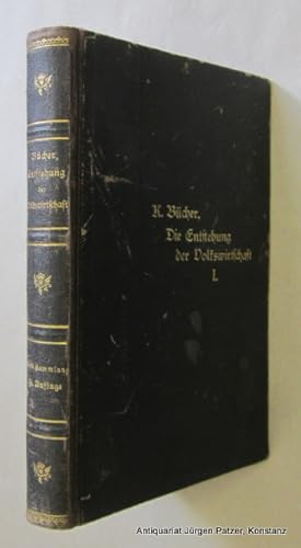 Bild des Verkufers fr Die Entstehung der Volkswirtschaft. Vortrge und Aufstze. 16. Auflage. 1. Sammlung (von 2). Tbingen, Laupp, 1922. VIII, 475 S. Hlwd.d.Zt. mit Goldprgung; kanten beschabt, Bezugspapiere fleckig u. tlw. beschabt. zum Verkauf von Jrgen Patzer