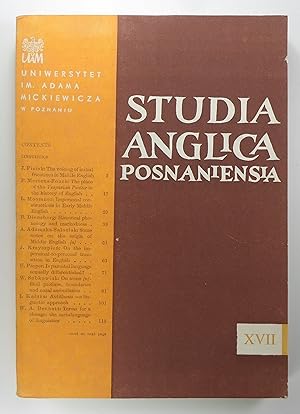 Studia Anglica Posnaniensia. An international review of English studies. Volume 17.