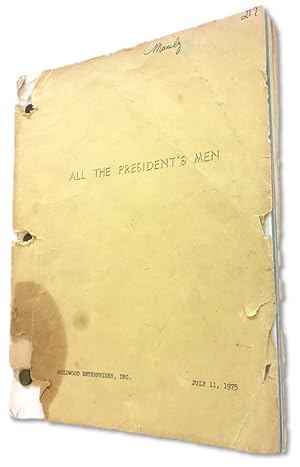 Early-Stage Screenplay for All the President's Men Brought the Infamous Watergate Scandal to Life...