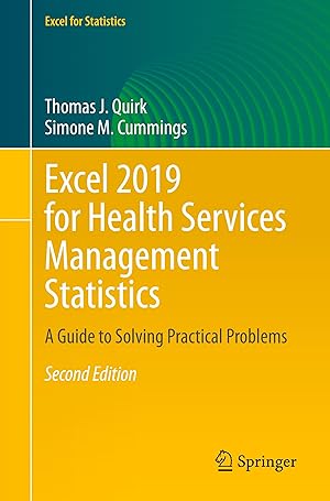 Bild des Verkufers fr Excel 2019 for Health Services Management Statistics zum Verkauf von moluna