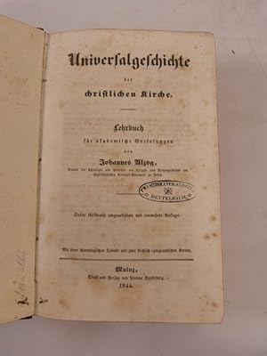 Bild des Verkufers fr Universalgeschichte der christlichen Kirche. zum Verkauf von Antiquariat Bookfarm