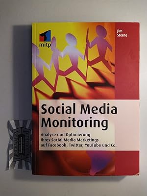 Imagen del vendedor de Social Media Monitoring. Analyse und Optimierung ihres Social-media-Marketings auf Facebook, Twitter, YouTube und Co. a la venta por Druckwaren Antiquariat