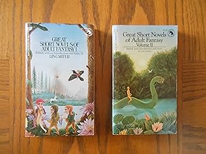 Seller image for Lin Carter Collectible Ballantine Adult Fantasy Series Two (2) Paperback Book Lot, including: Great Short Noves of Adult Fantasy Volume I (1), and; Great Short Novels of Adult Fantasy Volume II (2) Set for sale by Clarkean Books